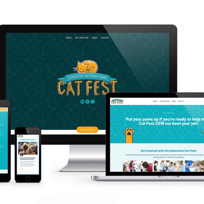 Cat Festival Website Mockup
