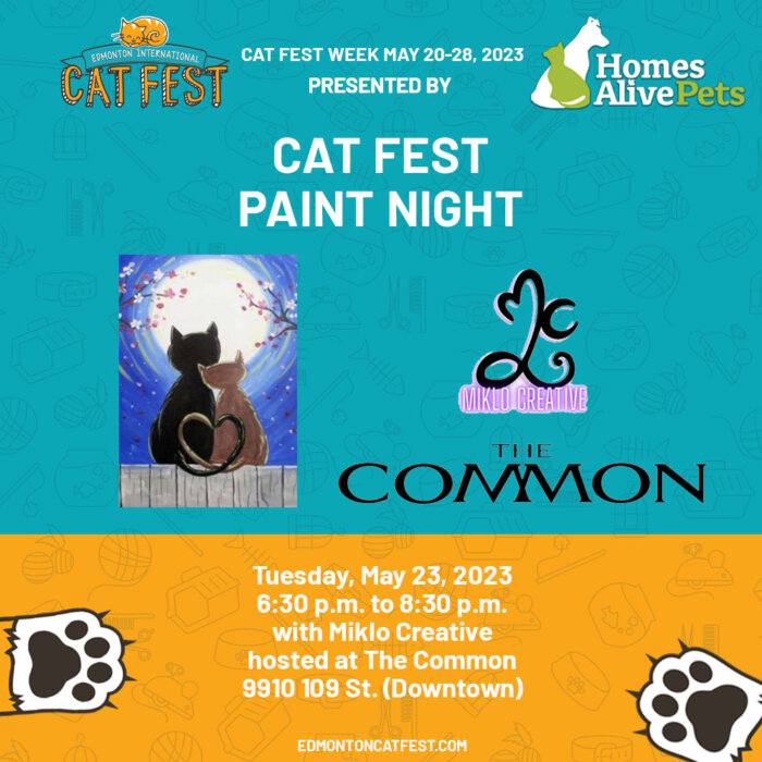 Square Graphics 2023 Cat Fest Week Paint Night