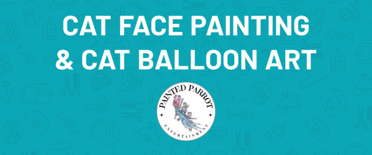 Cat Face Painting and Balloon Art Banner